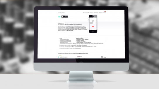 Screenshot der Webseite unseres Kunden AuditoryVoIP