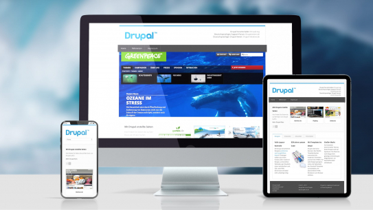 Screenshot der Webseite Drupal.de nach dem Relaunch