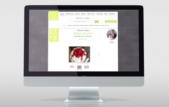 Screenshot der neuen Webseite unseres Kunden Das Kochrezept