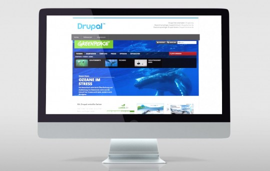Screenshot der Webseite Drupal.de nach dem Relaunch