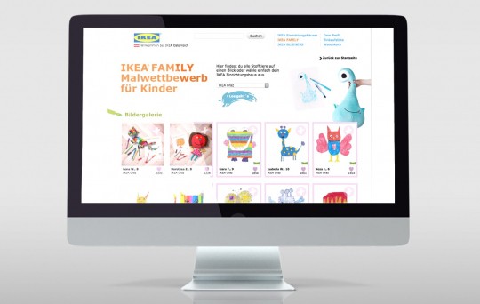 Screenshot der neuen Webseite unseres Kunden IKEA Covershooting AT auf Desktop