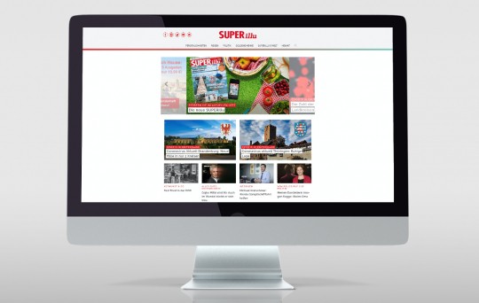 Teaserbild für Projekt Superillu, Screenshots der Seite auf einem iMac