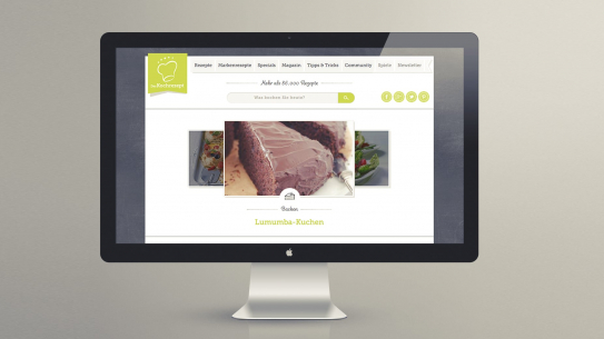 Screenshot der neuen Webseite unseres Kunden Das Kochrezept Screenshot der neuen Webseite unseres Kunden Das Kochrezept