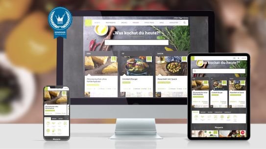 Screenshot der Webseite für unseren Kunden Das Kochrezept nach dem Relaunch 2017 Screenshot der Webseite für unseren Kunden Das Kochrezept nach dem Relaunch 2017
