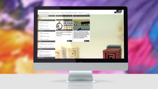 Screenshot der Webseite unseres Kunden Hochschule für Künste Bremen nach dem Relaunch