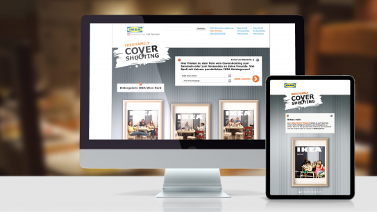 Screenshot der neuen Webseite unseres Kunden IKEA Covershooting AT auf Desktop und Tablet