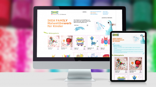 Screenshot der neuen Webseite unseres Kunden IKEA Covershooting AT auf Desktop und Tablet