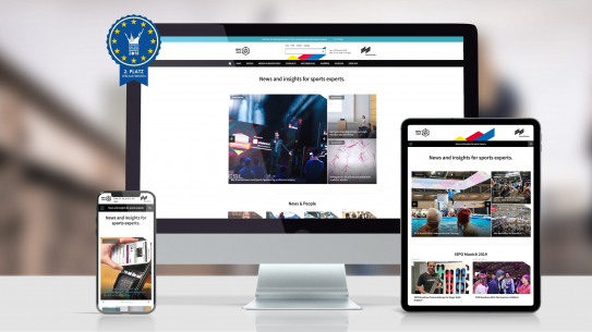 Screenshot der Webseite für unseren Kunden ISPO nach dem Relaunch Screenshot der Webseite für unseren Kunden ISPO nach dem Relaunch