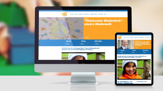 Screenshot der neuen Webseite unseres Kunden ZAG-Stiftung "Pro Chance"