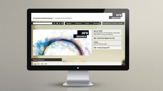 Screenshot der Webseite unseres Kunden Hochschule für Künste Bremen nach dem Relaunch Screenshot der Webseite unseres Kunden Hochschule für Künste Bremen nach dem Relaunch