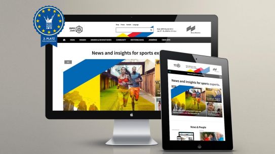 Screenshot der ISPO Webseite nach dem Relaunch
