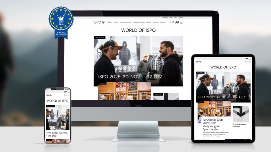 Screenshot der Webseite für unseren Kunden ISPO nach dem Relaunch