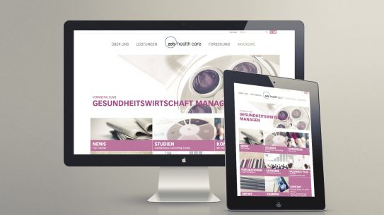 Screenshot der neuen Webseite unseres Kunden zeb healthcare Screenshot der neuen Webseite unseres Kunden zeb healthcare