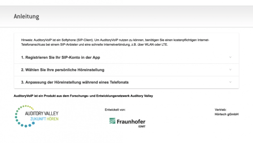 AuditoryVoIP Anleitung