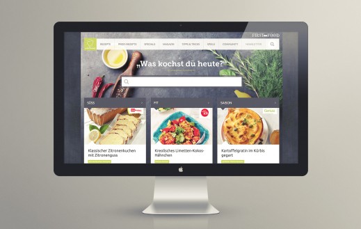Screenshot der Webseite für unseren Kunden Das Kochrezept nach dem Relaunch 2017 Screenshot der Webseite für unseren Kunden Das Kochrezept nach dem Relaunch 2017