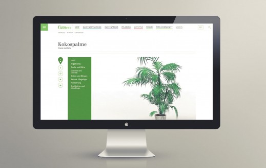 Screenshot der Webseite für unseren Kunden Mein schöner Garten nach dem Relaunch