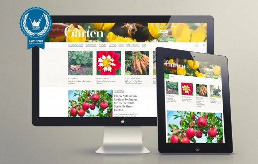 Screenshot der Webseite von Mein schöner Garten nach Relaunch