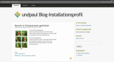 Ansicht nach der Installation von Drupal 7