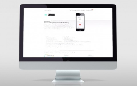Screenshot der Webseite unseres Kunden AuditoryVoIP