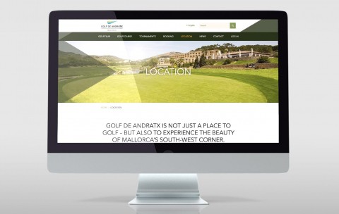 Screenshot der Webseite für unseren Kunden Golf de Andratx nach dem Relaunch