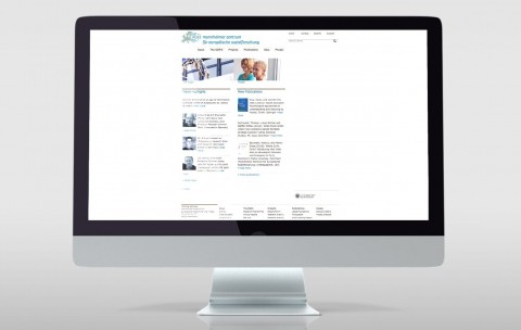 Screenshot der neuen Webseite unseres Kunden MZES Uni Mannheim auf Desktop