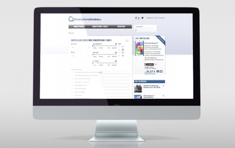 Screenshot der neuen Webseite unseres Kunden Smartphoneberater auf Desktop