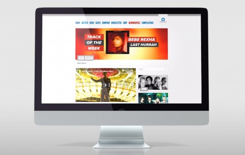 Screenshot der Webseite unseres Kunden Warner Music Germany