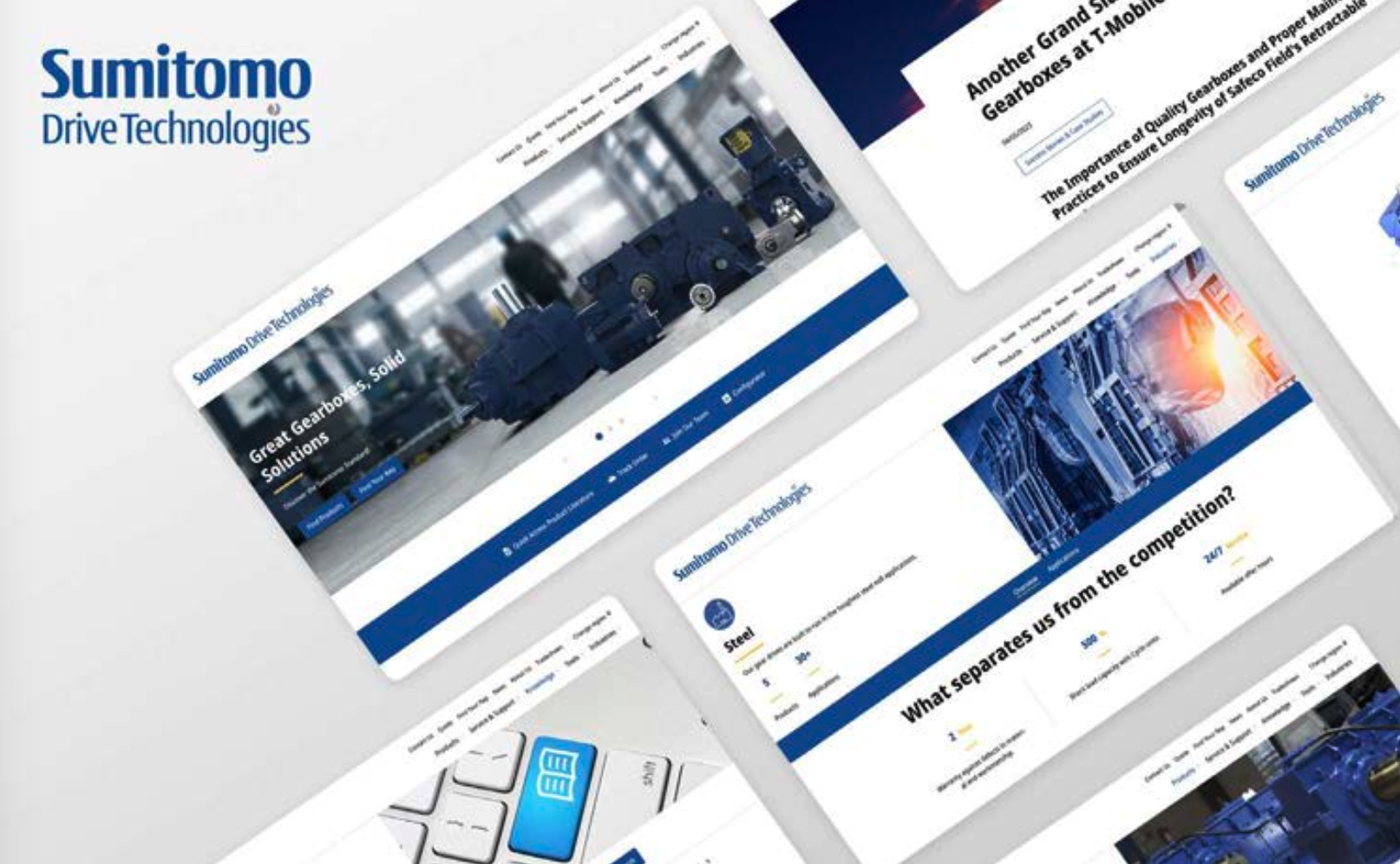 Screenshot der Sumitomo Drive Technologies Website